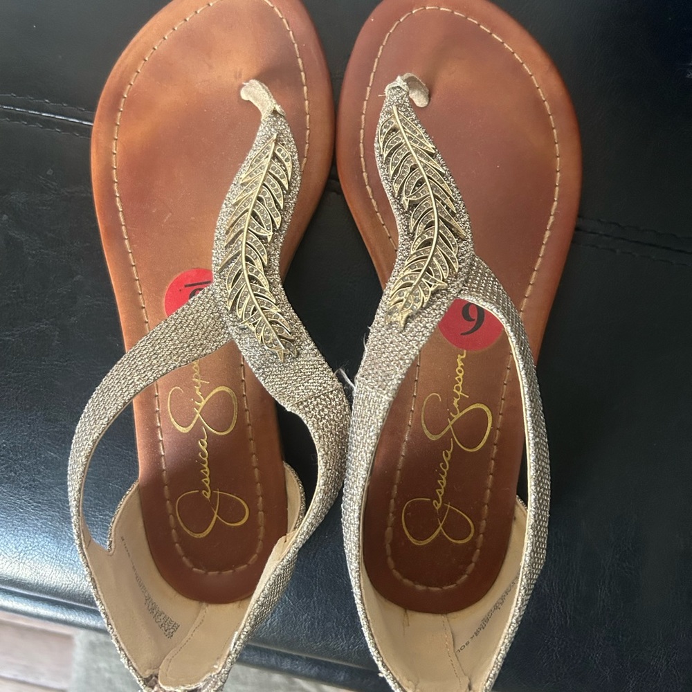 Golden sandals